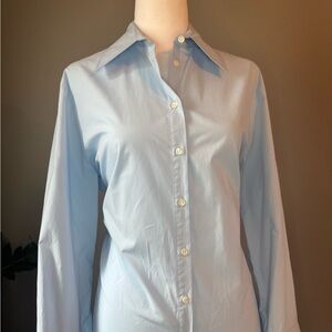 Banana Republic Sky Blue Button-Up Blouse